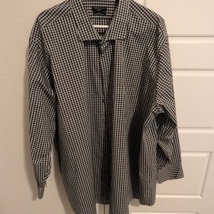 Black and White Checkered Men's Shirt